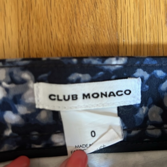 Club Monaco blue /purple/white pattern skinny pants - Picture 5 of 7